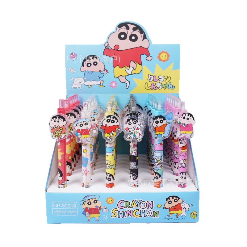 Office Stationery And Supply - 48pcs/box Crayon Shinchan Point Pen Cartoon