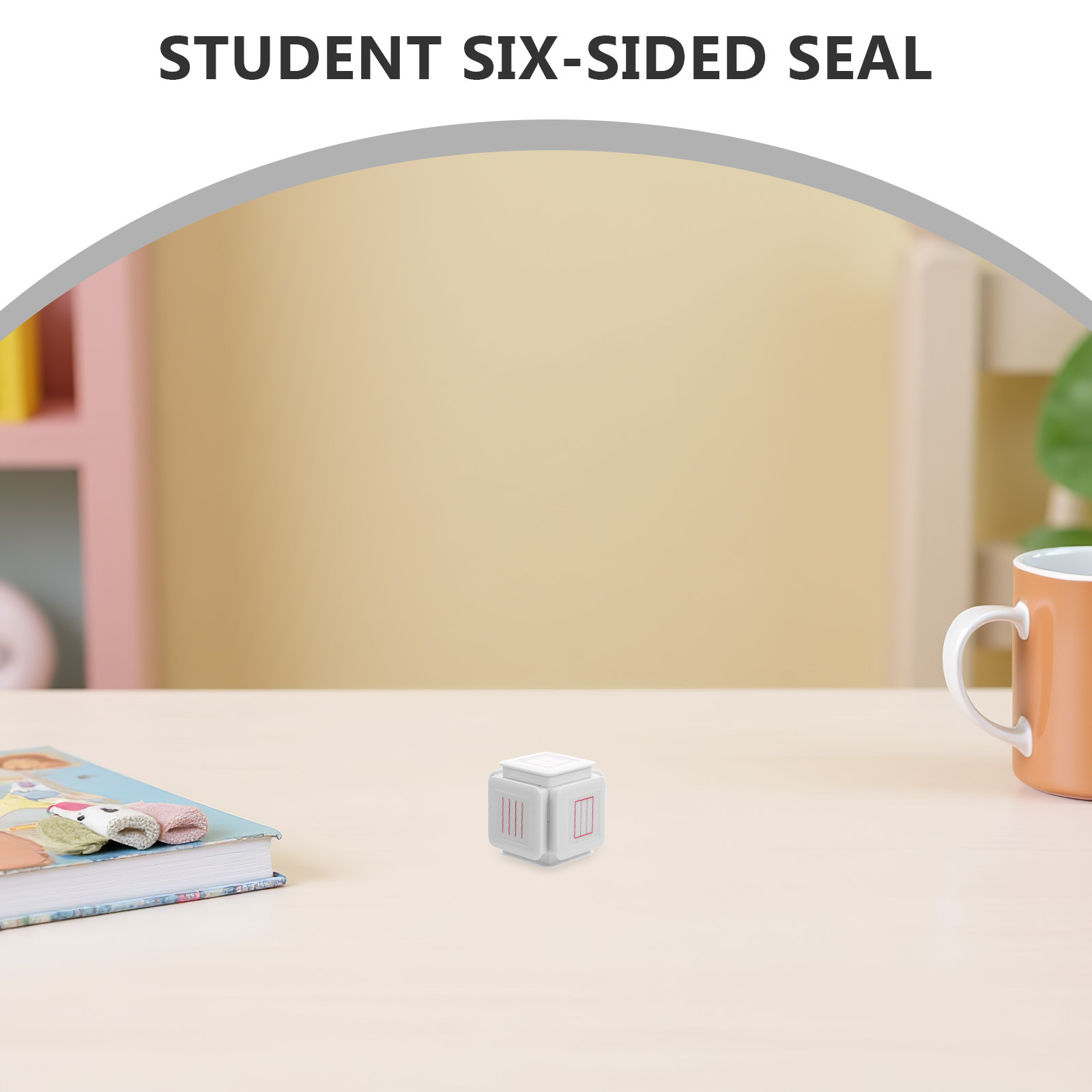 Self Inking Stamp - Six-Sided Education Seal Stamp Self-Inking Handwriting