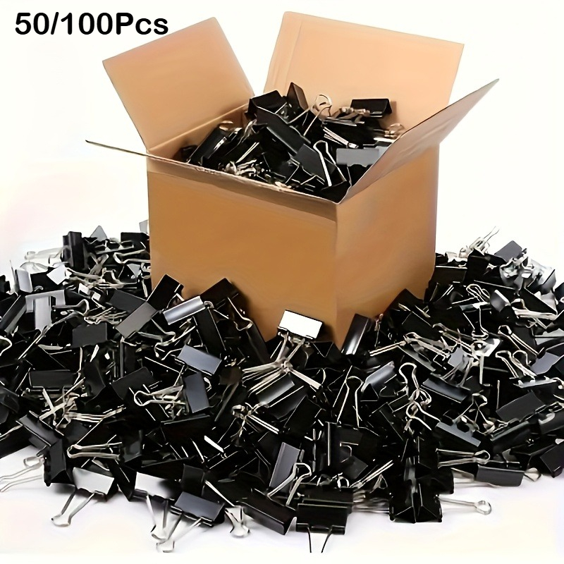 Stationery Warehouse - Colored & Black Binder Clips Office