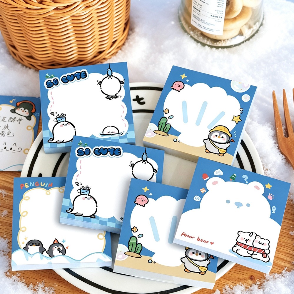 Adorable Penguin Square Sticky - Sticky Note Cube ulasan dan harga