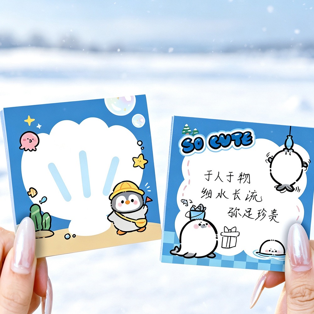 Adorable Penguin Square Sticky - Sticky Note Cube ulasan dan harga