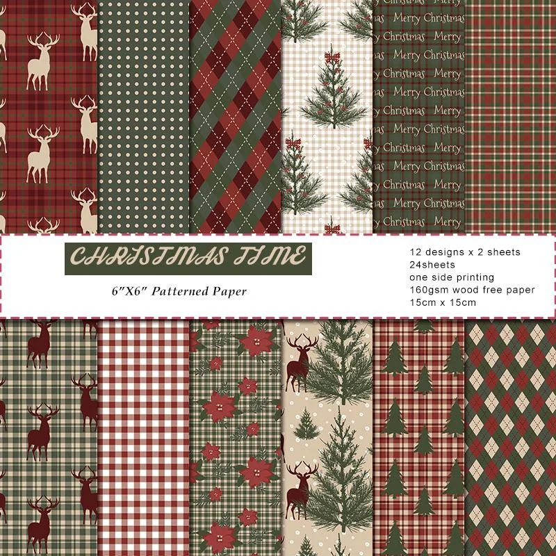 1Set Vintage Merry Christmas S - Graph Paper Pad ulasan dan harga