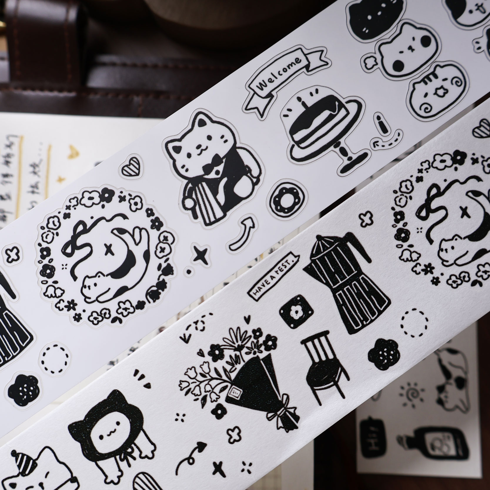 YiEr Studio Vintage Daily Cat' - Washi Tape Set ulasan dan harga