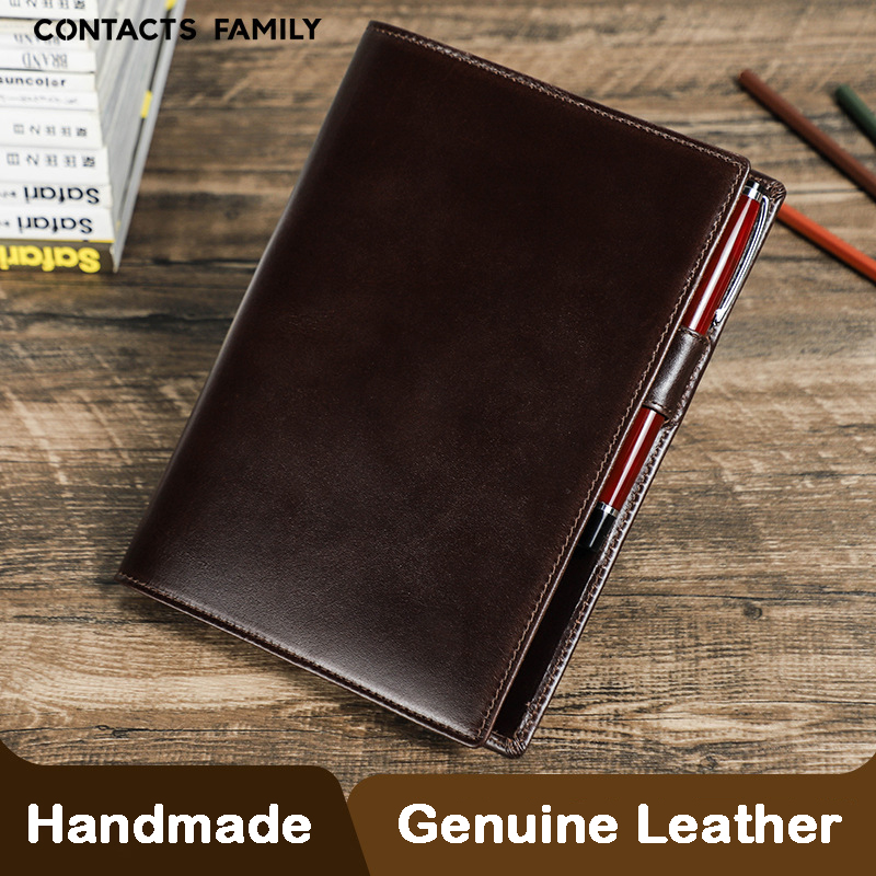 Genuine Leather Handmade A5 La - Stationery Supplies Business ulasan dan harga