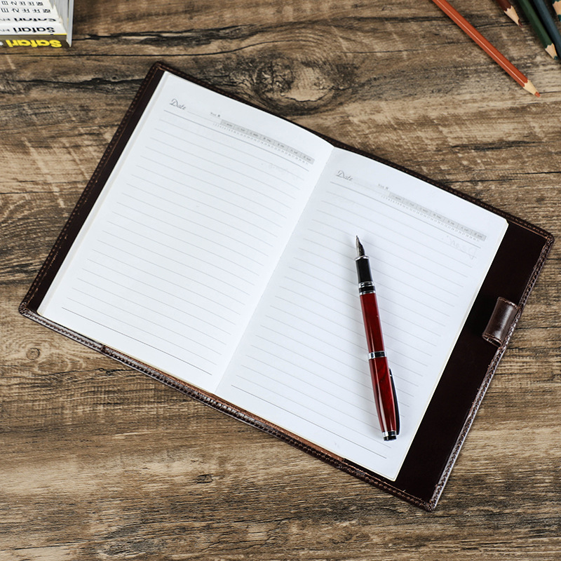 Genuine Leather Handmade A5 La - Stationery Supplies Business ulasan dan harga