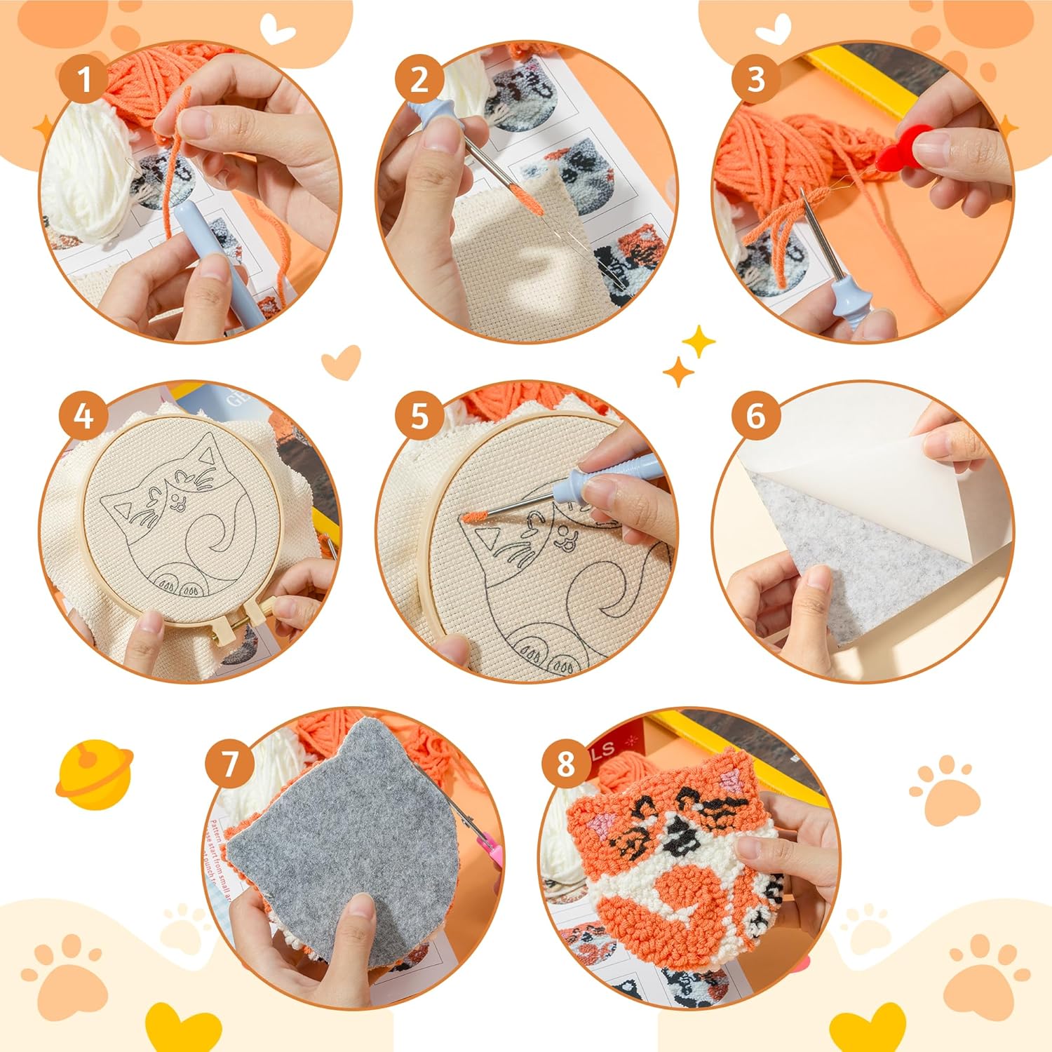 6pcs Punch Needle Embroidery K - Graph Paper Pad ulasan dan harga
