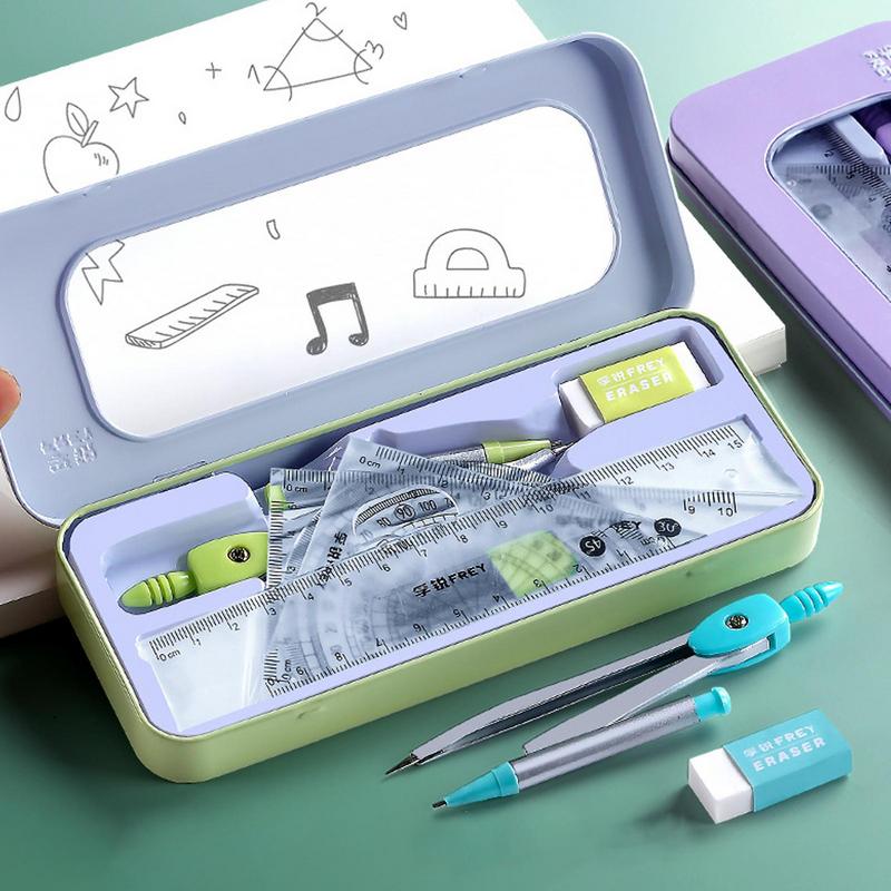 Protractor And Compass Set Mat - Compass Geometry Set ulasan dan harga