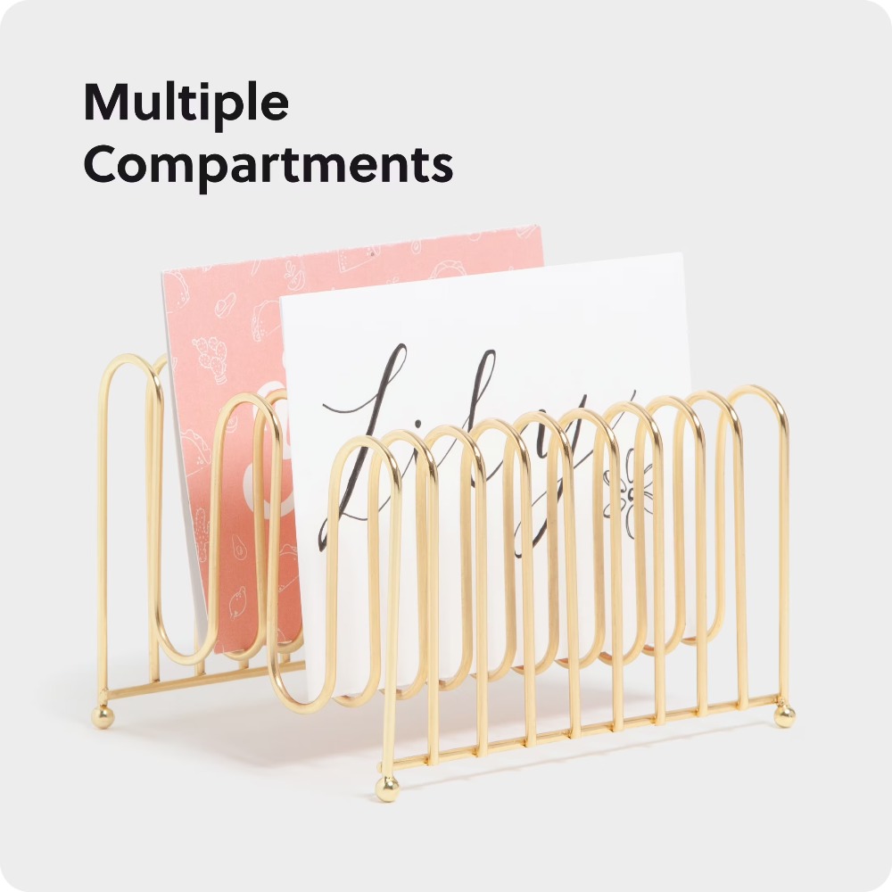 Bent Wire Desk Organizer Lette - Office Stationery And Supply ulasan dan harga