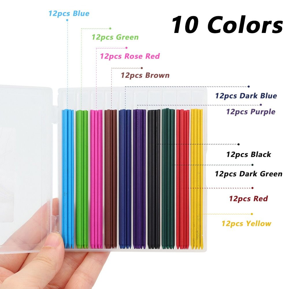 120pcs 2.0mm Lead Pencil Refil - Mechanical Pencil Lead ulasan dan harga