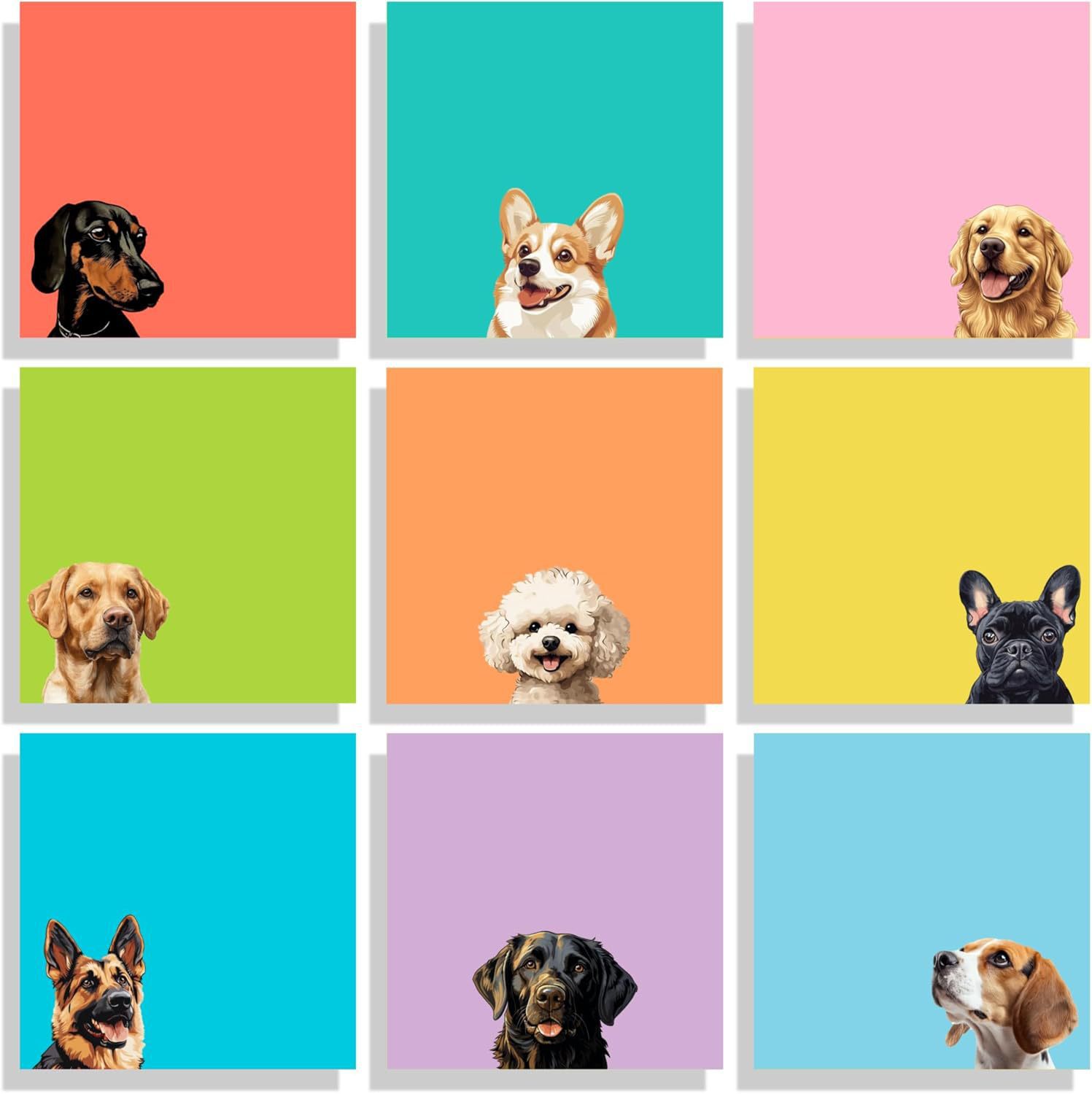 3/4 Pack of Cute Dog Sticky No - Sticky Note Cube ulasan dan harga