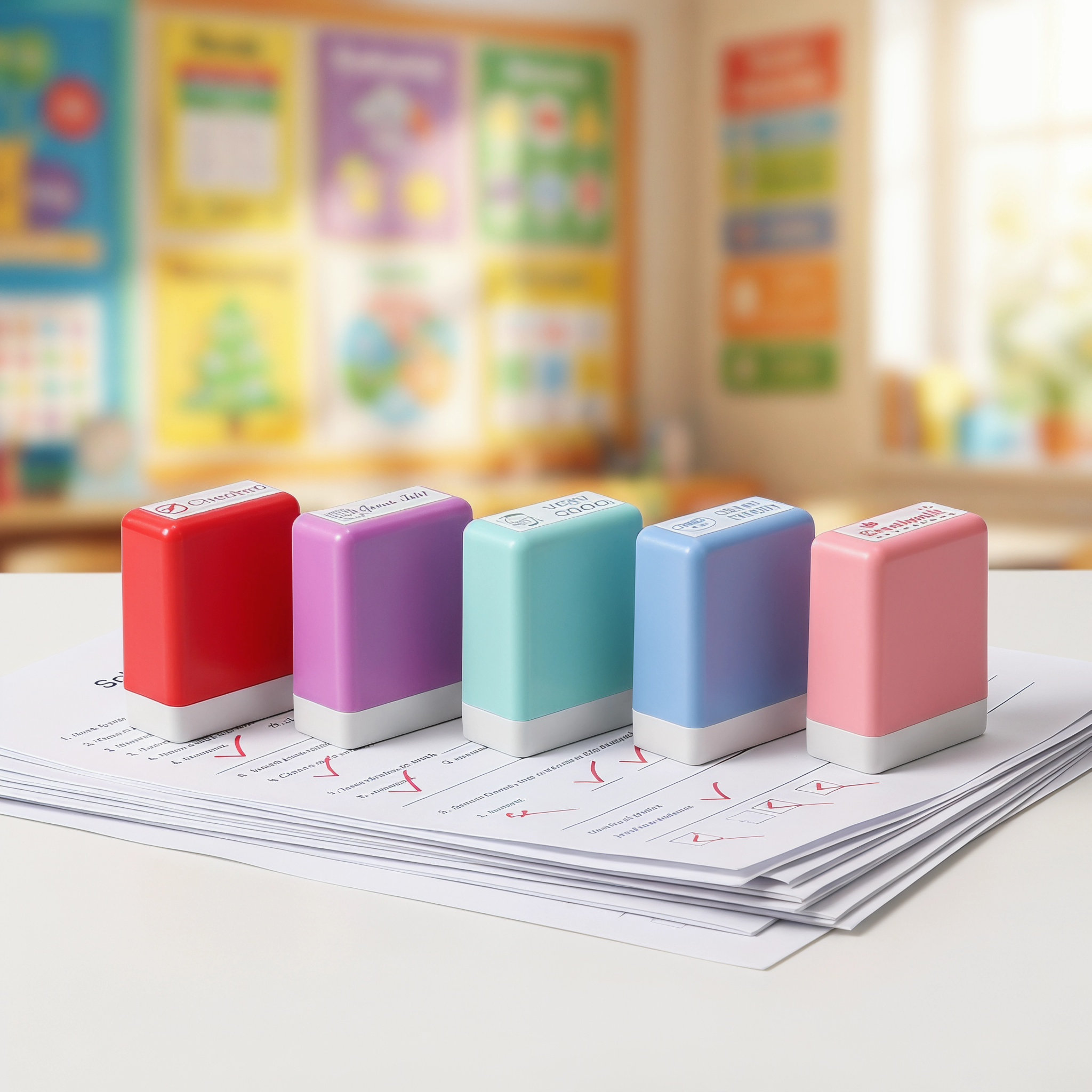 1Set Teacher Reward Stamp Set  - Self Inking Stamp ulasan dan harga