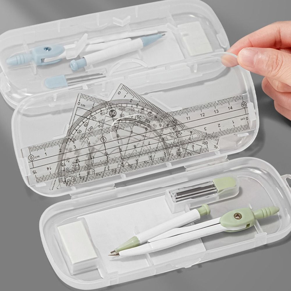 8PCS/Set Plastic Ruler Compass - Compass Geometry Set ulasan dan harga