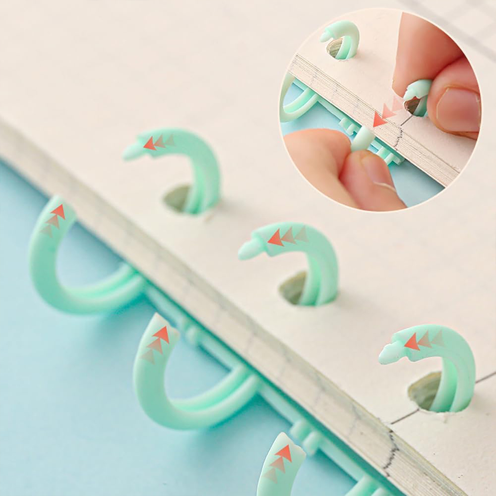 5/10Pcs Loose Leaf Binder Ring - Binding Comb Plastic ulasan dan harga