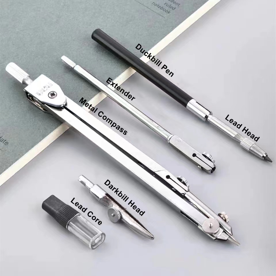 Stainless Steel Drafting Set D - Compass Geometry Set ulasan dan harga