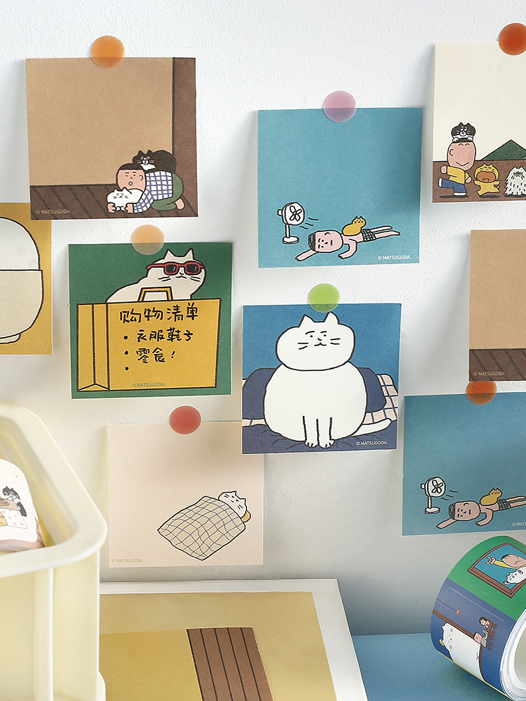 MATSUGODA Cute Cartoon Cat Pat - Graph Paper Pad ulasan dan harga