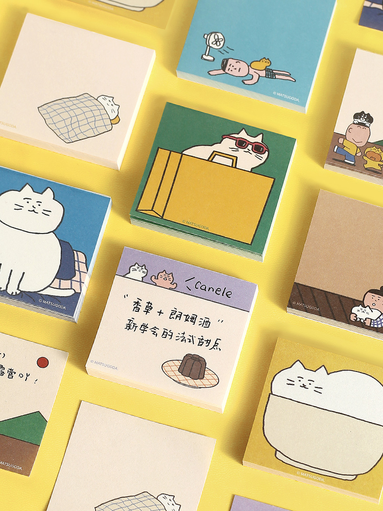 MATSUGODA Cute Cartoon Cat Pat - Graph Paper Pad ulasan dan harga