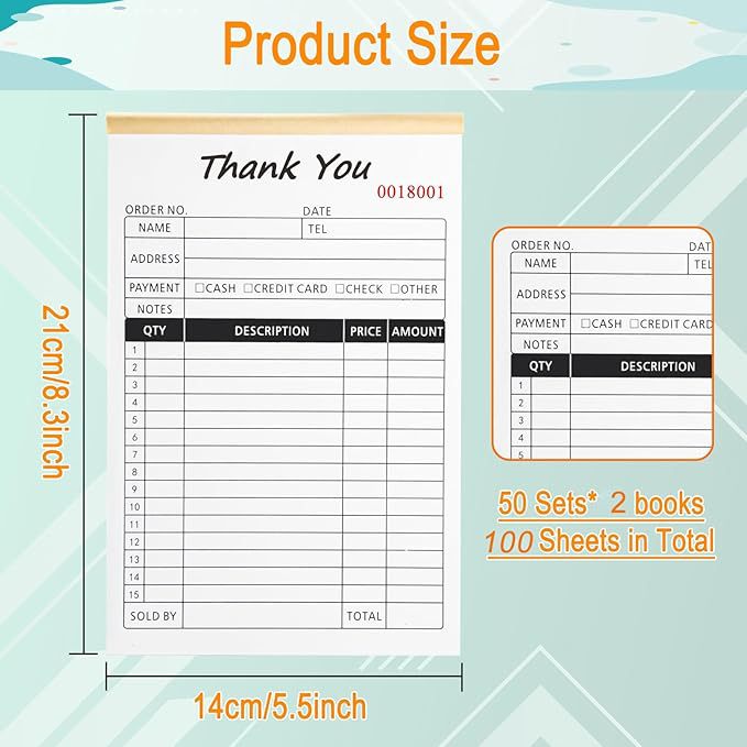 Thank You Receipt Book 2 Part  - Carbon Copy Book ulasan dan harga