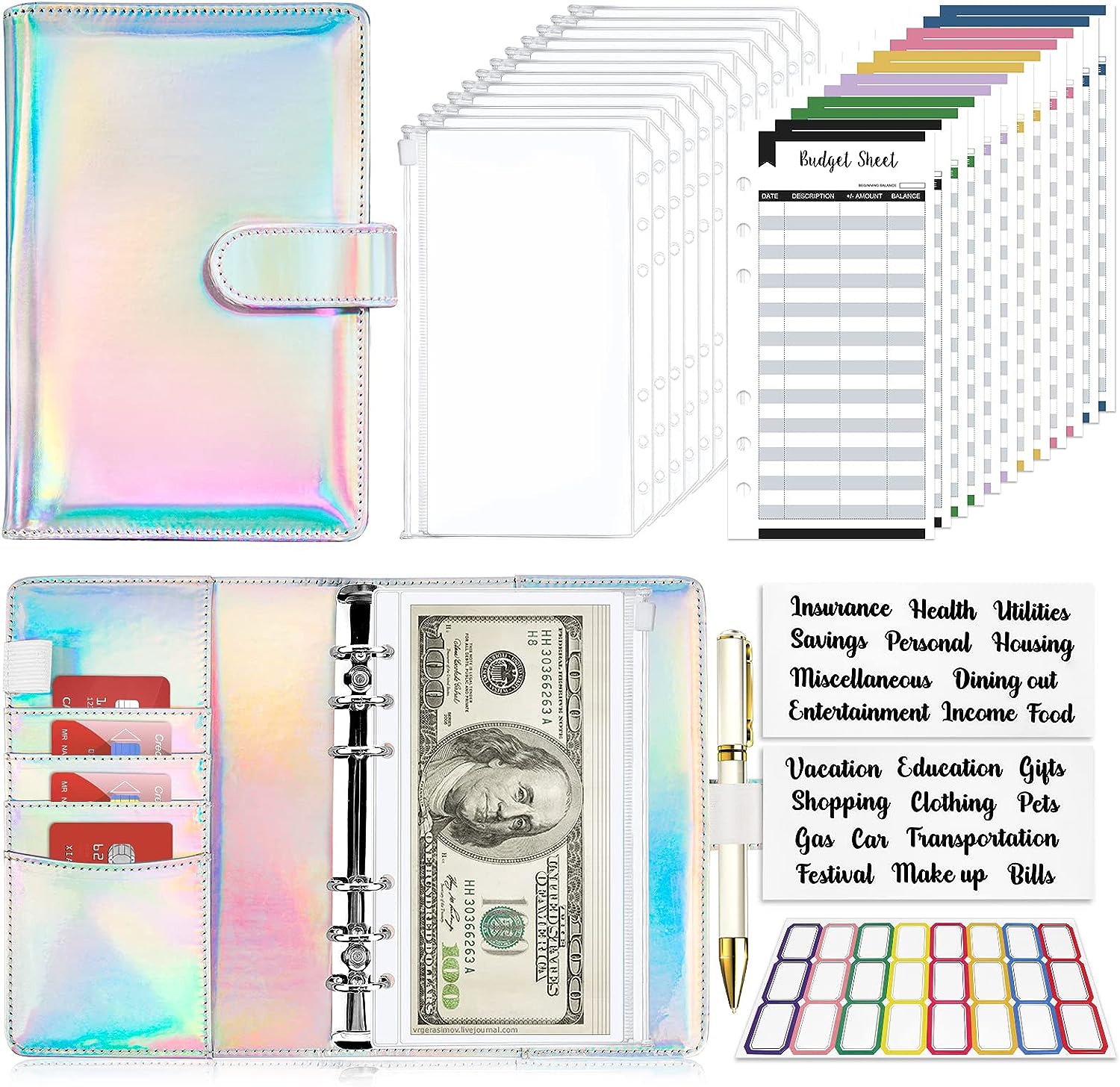 2023 laser Budget Binder Zippe - Planner Weekly Budget ulasan dan harga