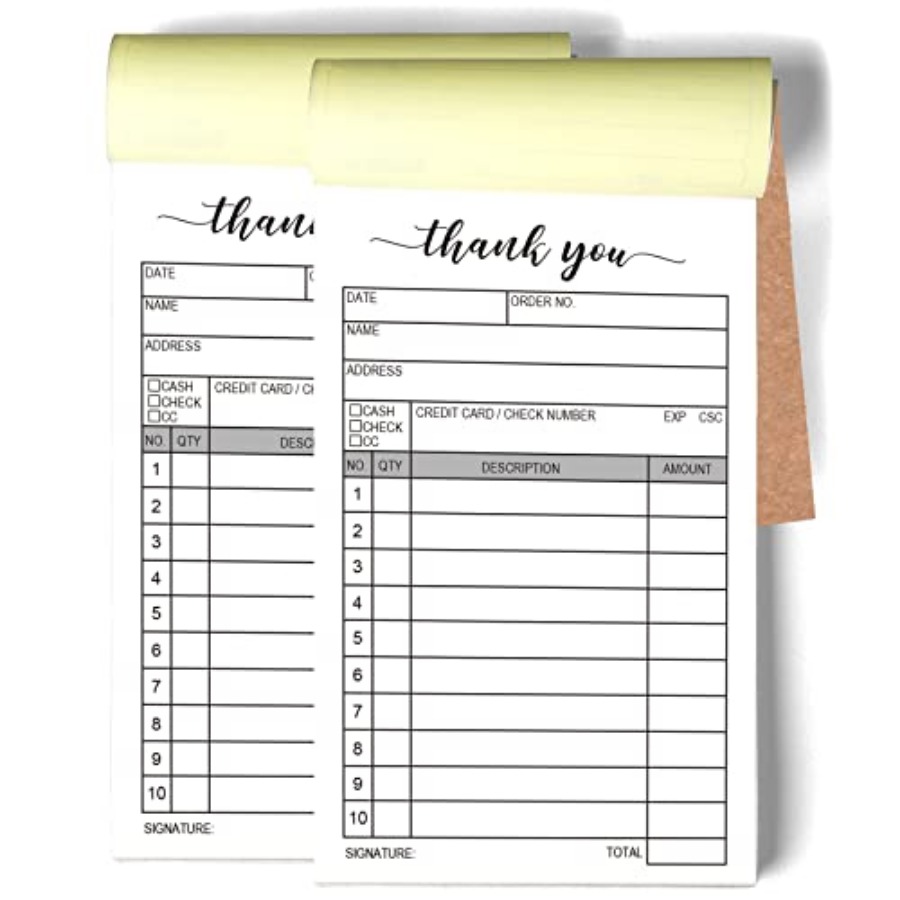 Thank You Receipt Book, 2 Pack - Carbon Copy Book ulasan dan harga