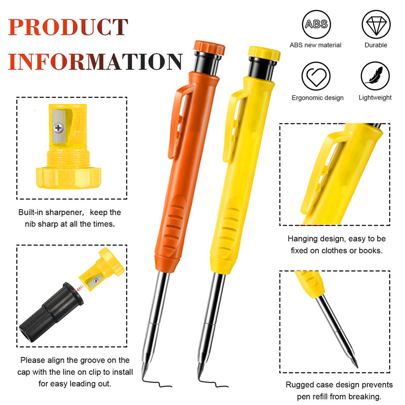 2.8mm Long Headed Solid Carpen - Mechanical Pencil Lead ulasan dan harga