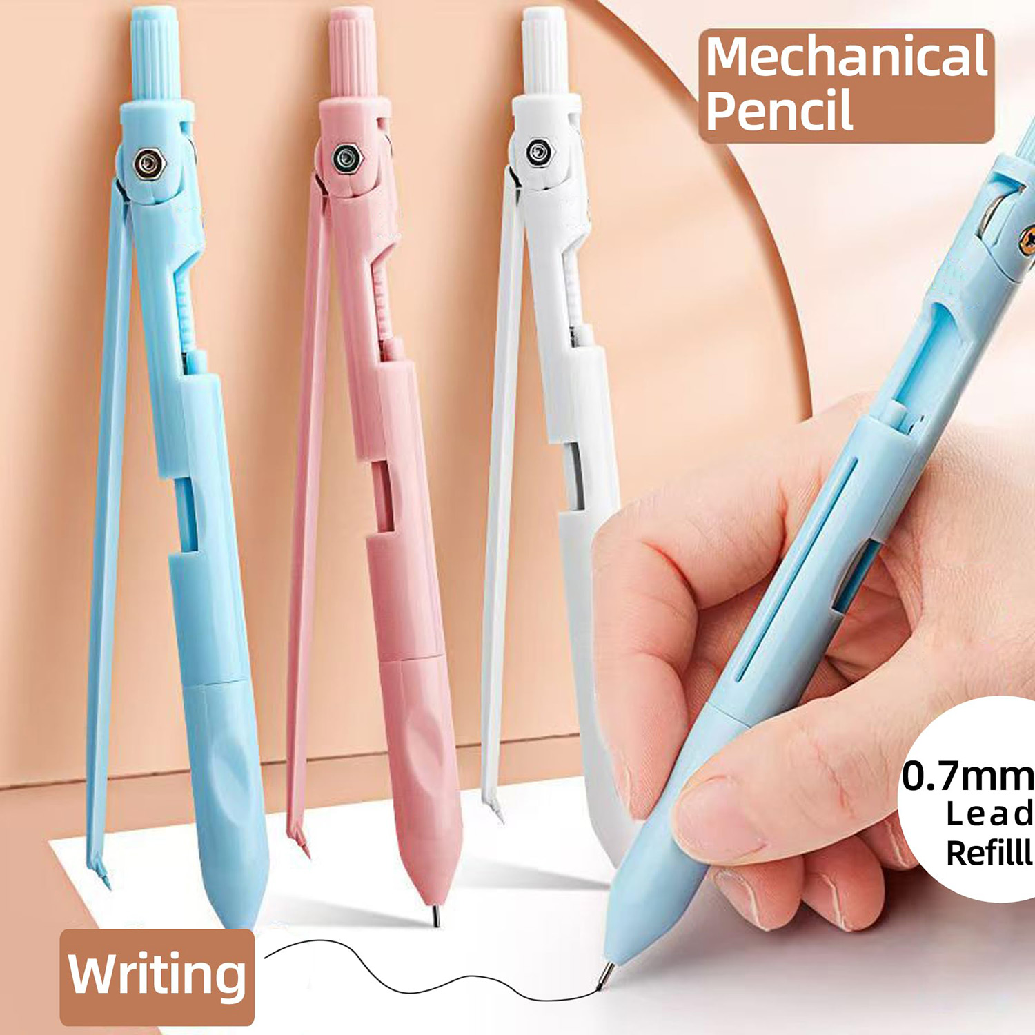 0.7mm Mechanical Pencil Geomet - Compass Geometry Set ulasan dan harga