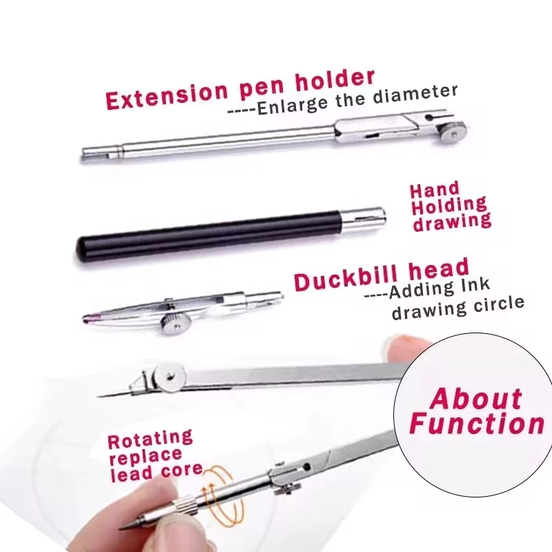 Stainless Steel Multifunctiona - Compass Geometry Set ulasan dan harga