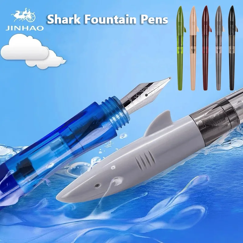 Jinhao Cute Shark Fountain Pen - Stationery Supplies Business ulasan dan harga