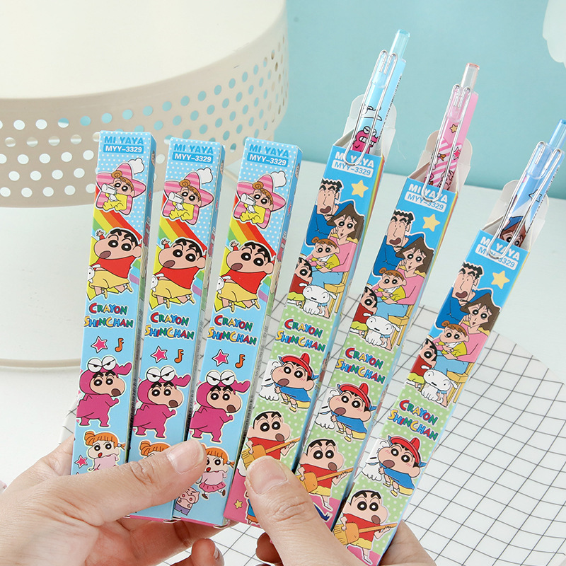 6Pcs Cartoon Crayon Shin-Chan  - Office Stationery And Supply ulasan dan harga