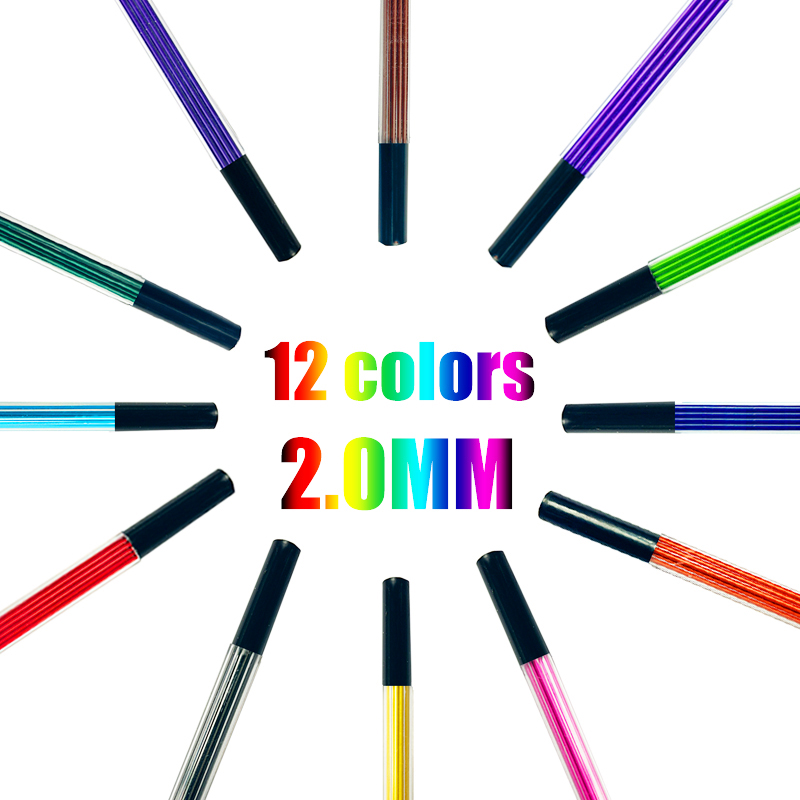 12 Colors 2.0mm HB Replaceable - Mechanical Pencil Lead ulasan dan harga